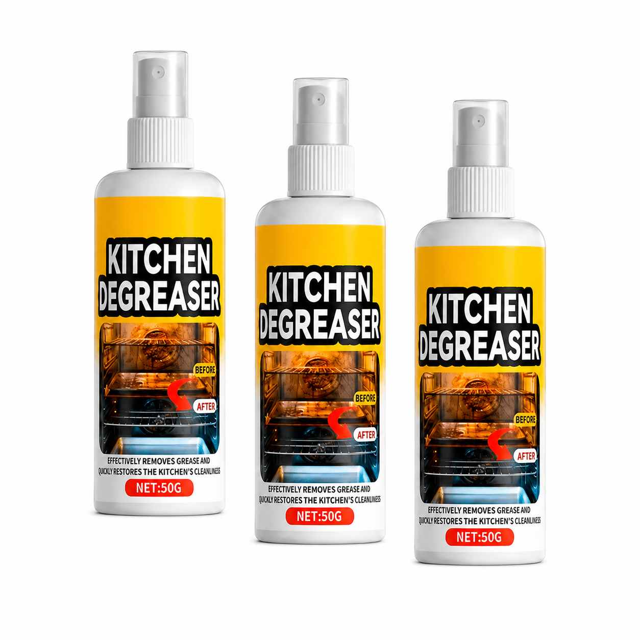 3 Flaschen GreaseKiller Fettlöser Spray